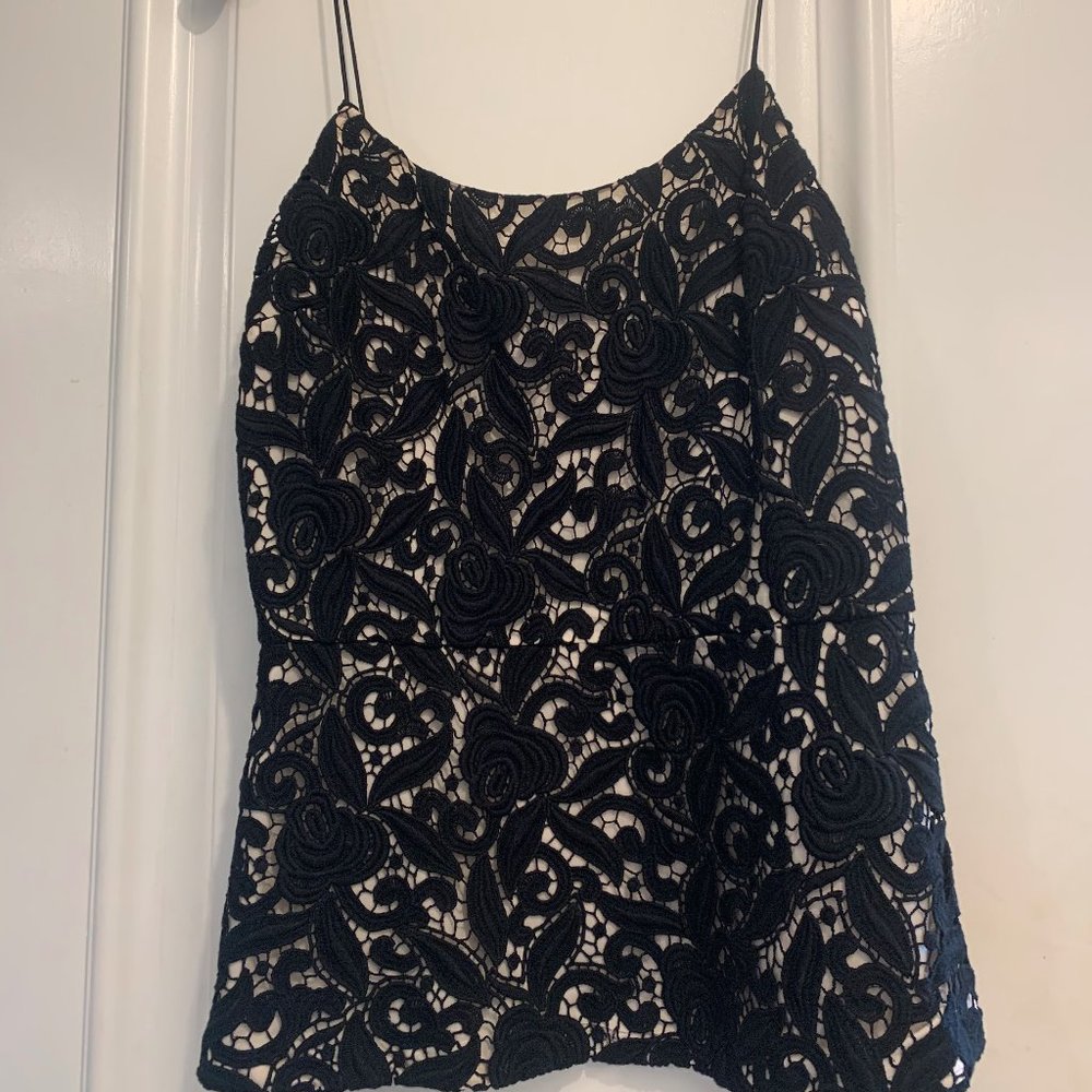 Banana Republic Black Lace Spaghetti Strap Top
